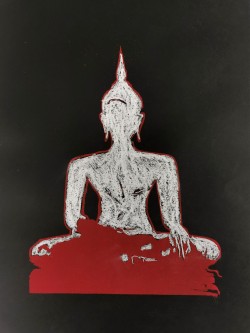 Red and White Buddha