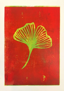 Green on Red Ginkgo IV