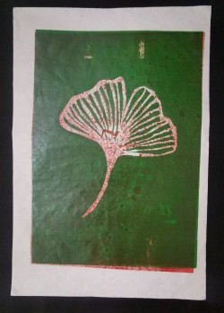 White on Green Ginkgo