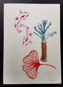 Tree, Koi and Ginkgo