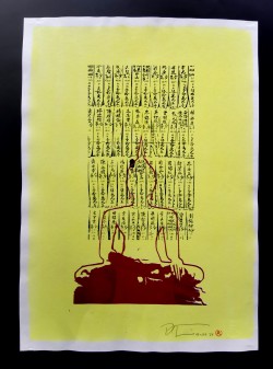 Red Buddha in Temple