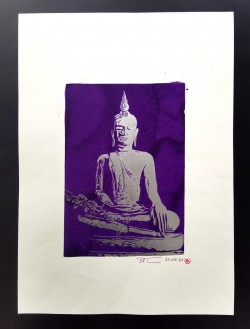 Purple Buddha and Grey