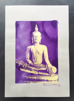 Purple Buddha and Gold