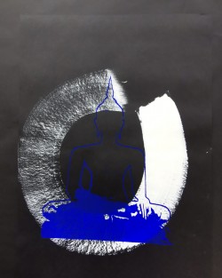 Blue Buddha on Enso Circle